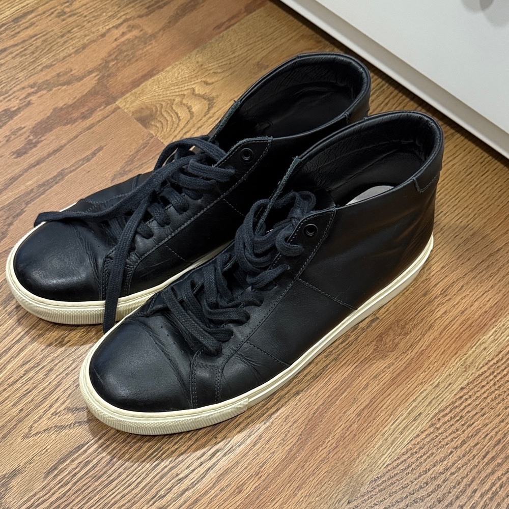Greats Brooklyn Men’s Black Leather Sneakers - Made in Italy - Size 12